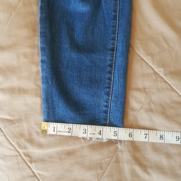 Wax Jeans Size 13 Distressed Skinny Blue Denim Pants Frayed Release hem Womens - Picture 12 of 12